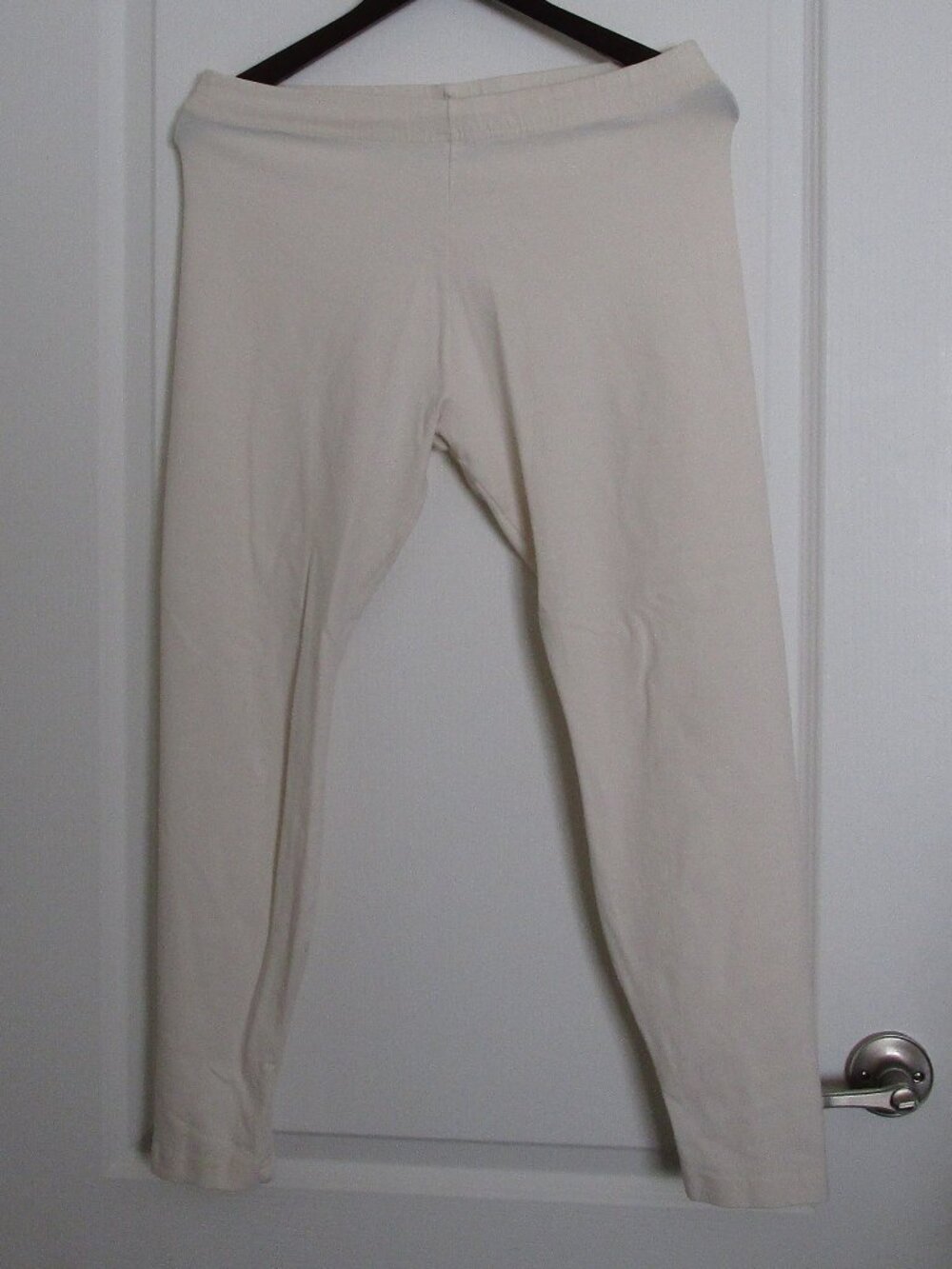 cream cotton leggings